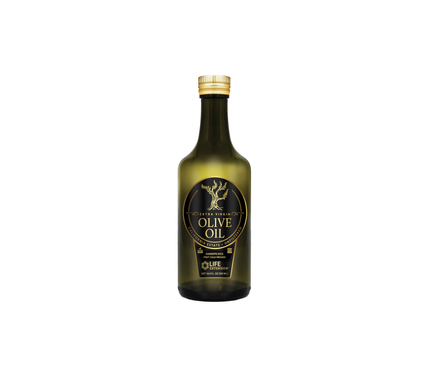 Life Extension California Estate Extra Virgin Olive Oil, high in polyphenols. Heart, blood pressure, and cholesterol.